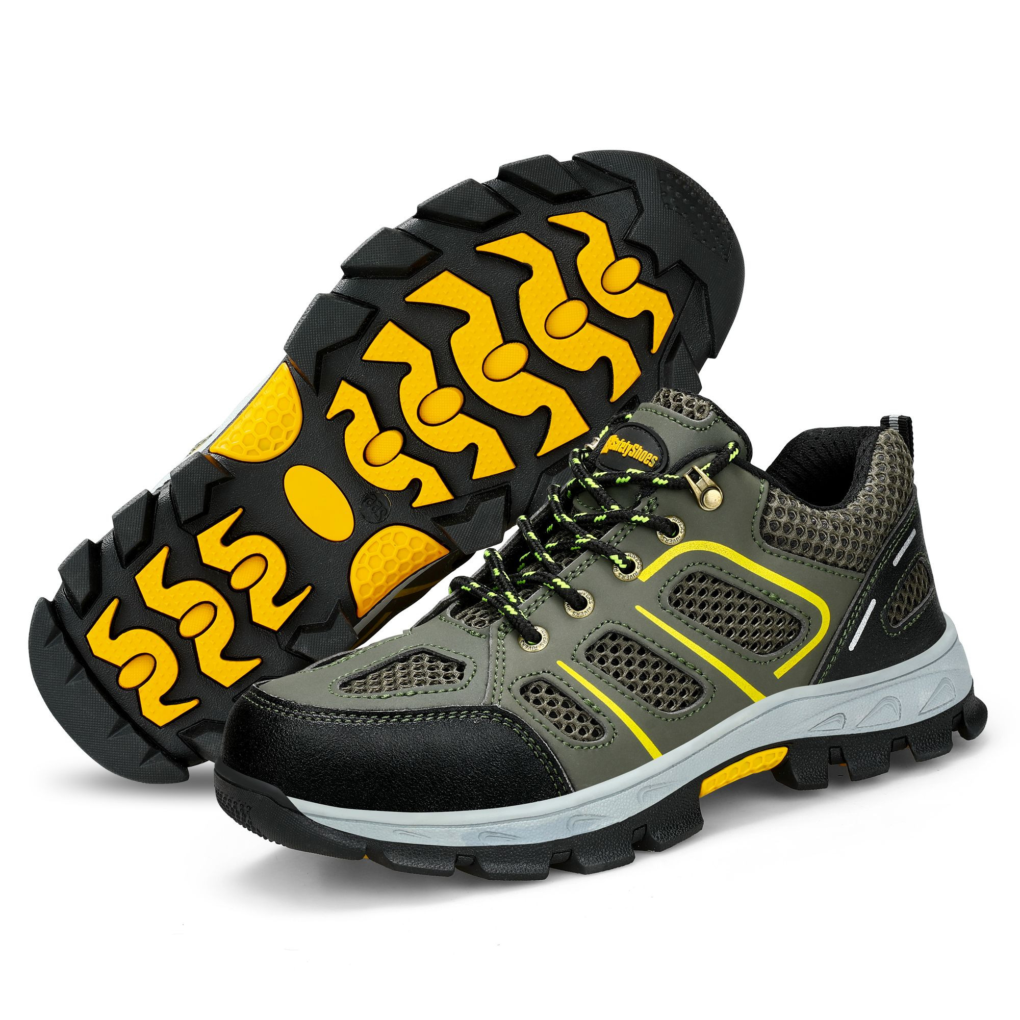 Guyisa Hot Selling Mens Anti Smashing & Puncture Proof Safety Shoes - Breathable Steel Toe Work Boots for Industrial