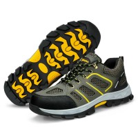 Guyisa Hot Selling Mens Anti Smashing & Puncture Proof Safety Shoes - Breathable Steel Toe Work Boots for Industrial