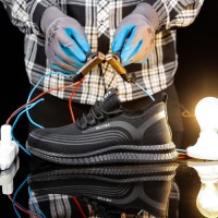 GUYISA Insulated 18KV Safety Shoes Anti-smash Anti-puncture Sports Breathable Mesh Upper Safety Shoes