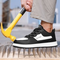 GUYISA Mens Safety Shoes Casual Smash-proof Stab-proof Safety Shoes