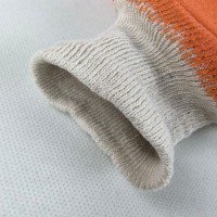 Crinkle Latex Coated Work Gloves 21S Flannel Liner Half Finger for ESD-Safe Electronics Assembly & Industrial Grip
