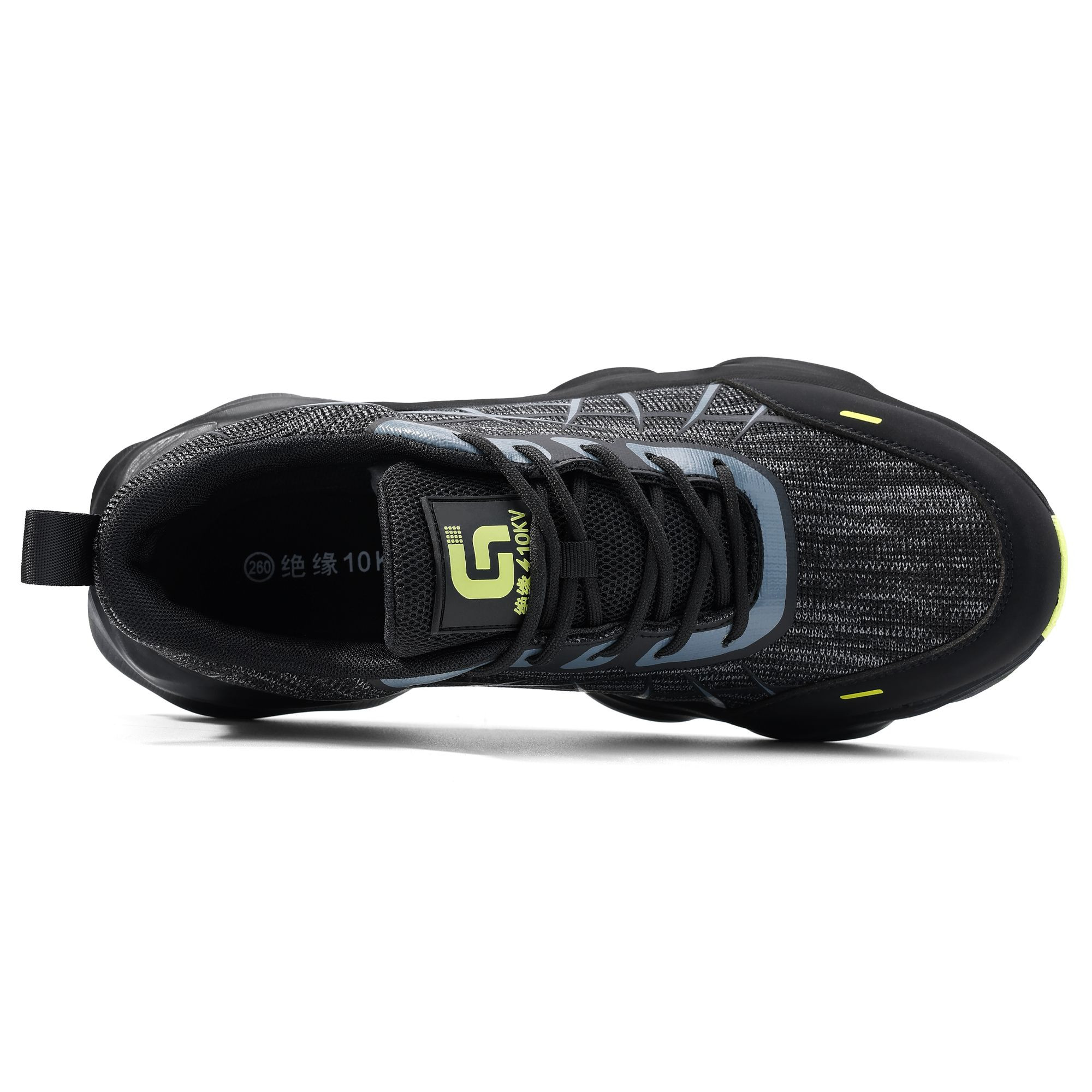 GUYISA New Black Anti - Smash Anti - Puncture Steel Microfiber Upper Functional Shoes Insulation 10kv Mens Work Shoes