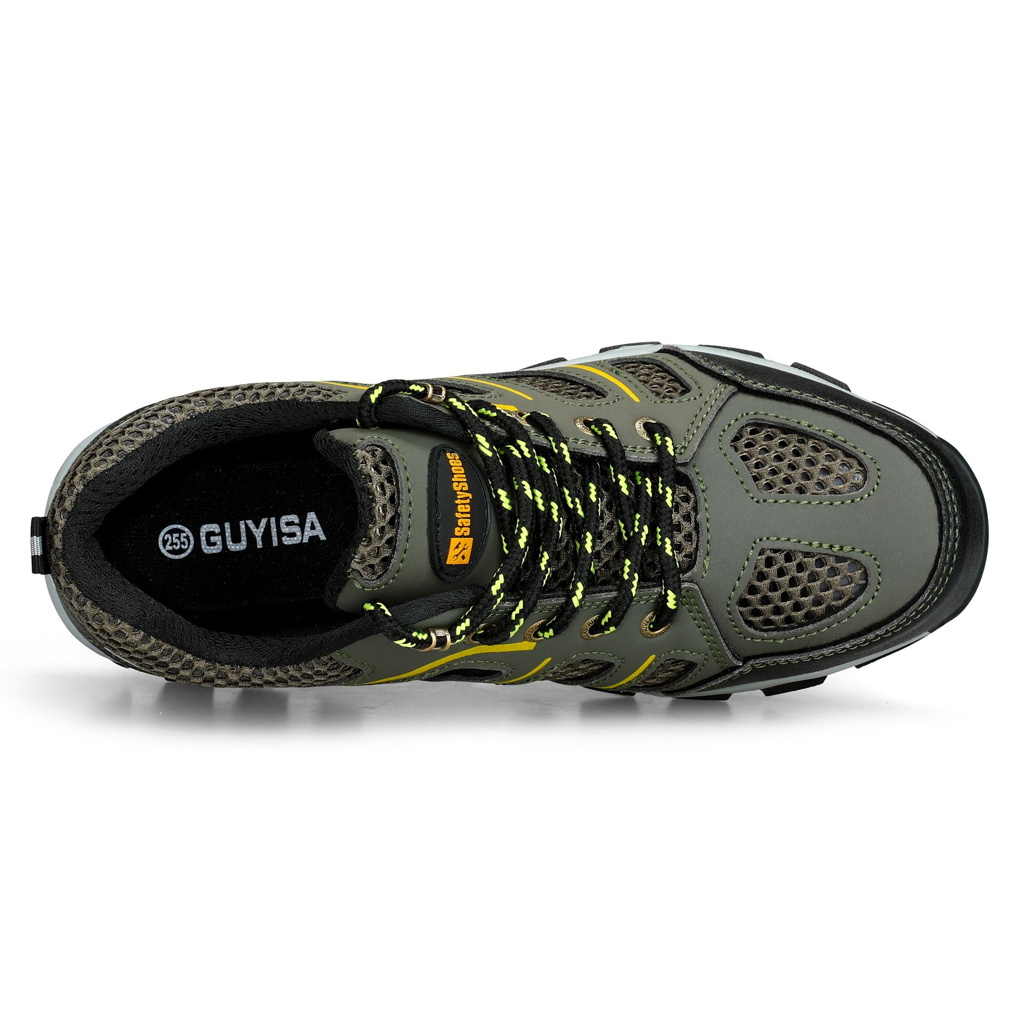 Guyisa Hot Selling Mens Anti Smashing & Puncture Proof Safety Shoes - Breathable Steel Toe Work Boots for Industrial
