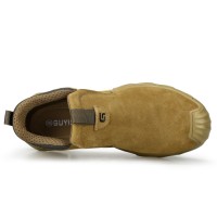 Professional-Grade Mens Heat-Resistant Steel Toe Safety Boots Suede Leather for Welding Operations Foot Protection