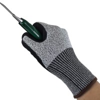 Cut Level 5 Anti-Slip Nitrile Sandy Gloves 13G Abrasion Resistant for Industrial Hand Protection & Workshop Safety