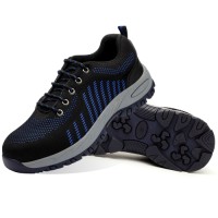 Flyknit Upper & Kevlar Midsole Shoes, Lightweight & Durable with Plastic Toe Caps & PU Outsole for Comfort