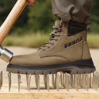 GUYISA High Quality Unisex Industrial Protective Safety Shoes Wear Resistant Drop Steel Toe for Outdoor Work