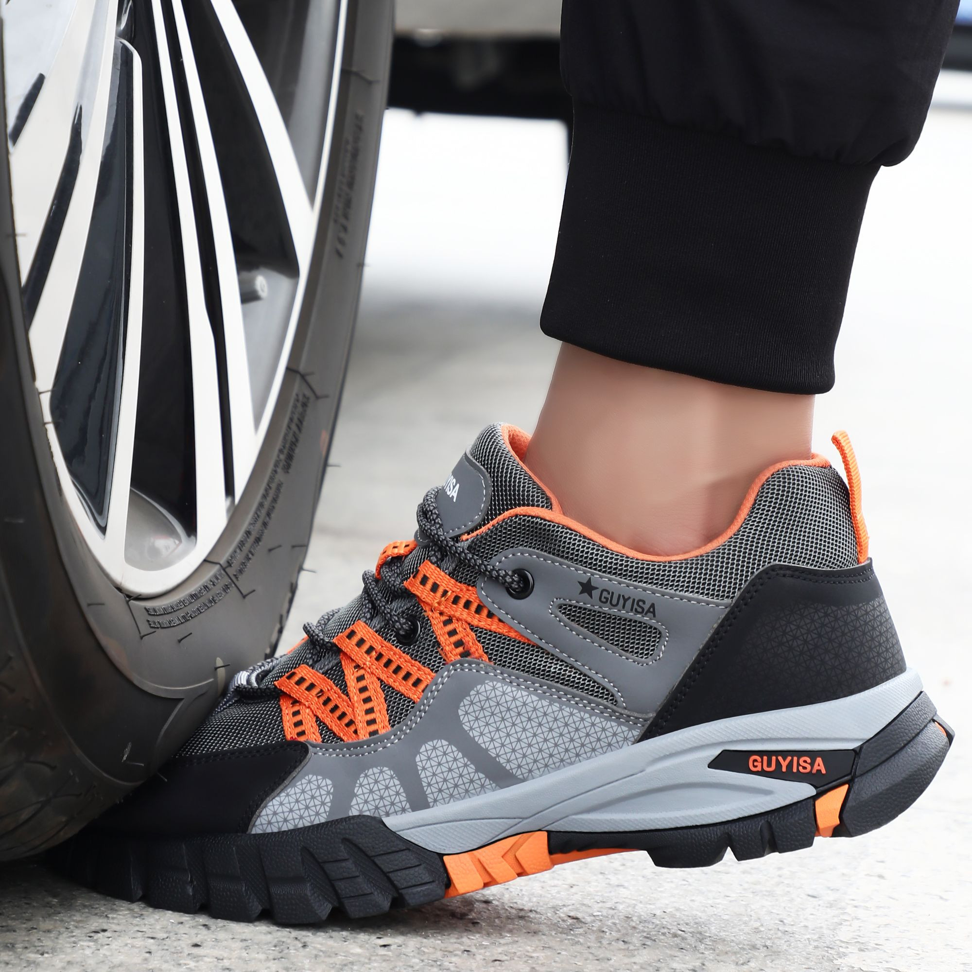 Summer Breathable, Stab-proof, Smash-proof, Waterproof, Lightweight and Wear-resistant Work Climbing Safety Shoes