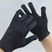 Steel Core Reinforced Gloves High Strength Polyester Coated 7G for Industrial Cut Protection & Wire Handling Safety