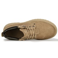 GUYISA New Leather Face Rubber Sole Anti Smashing and Anti Piercing Steel Toe Work Boot