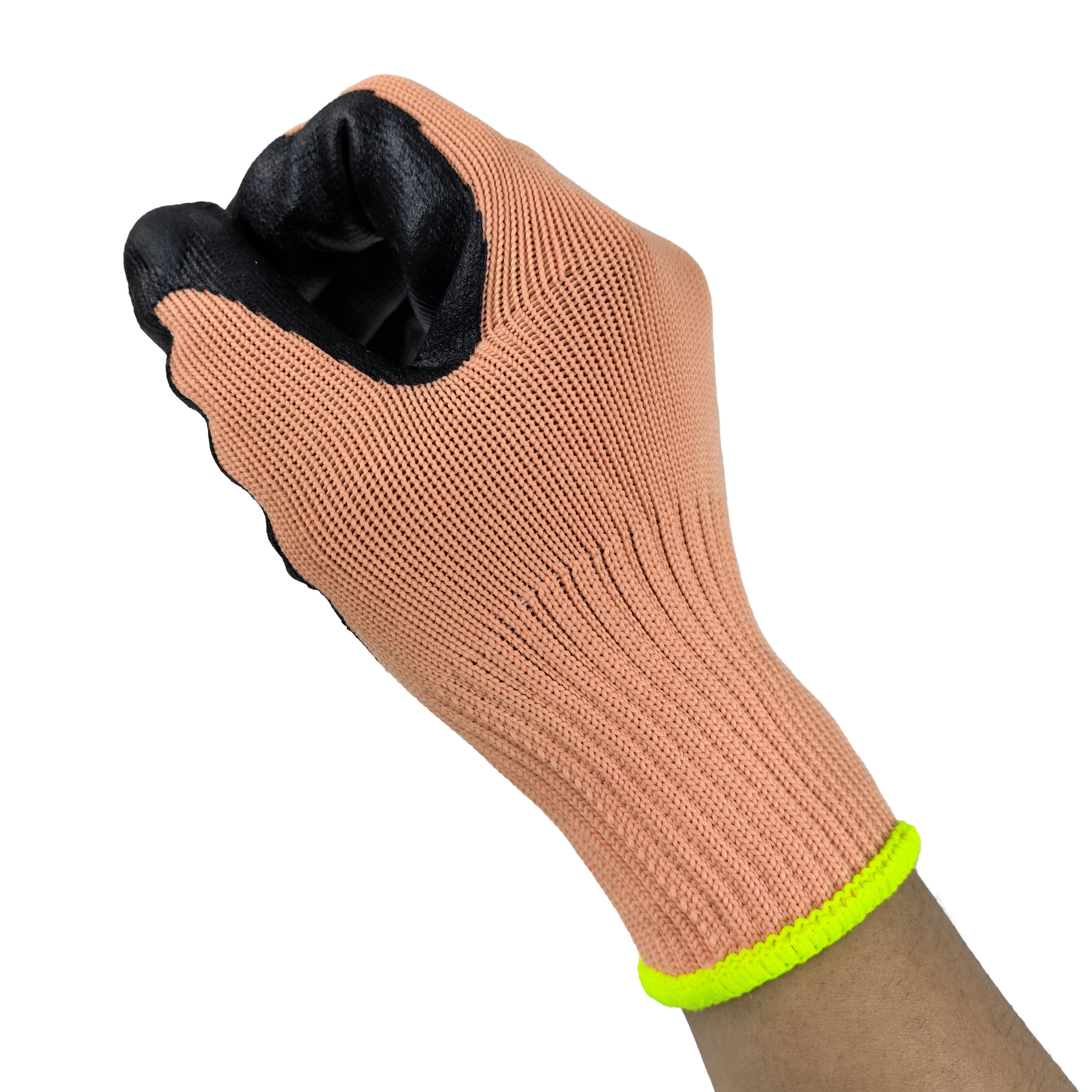 Nitrile Foam Coated Gloves 10G Polyester Base with Oil Resistance & Enhanced Grip for Material Handling & Logistics