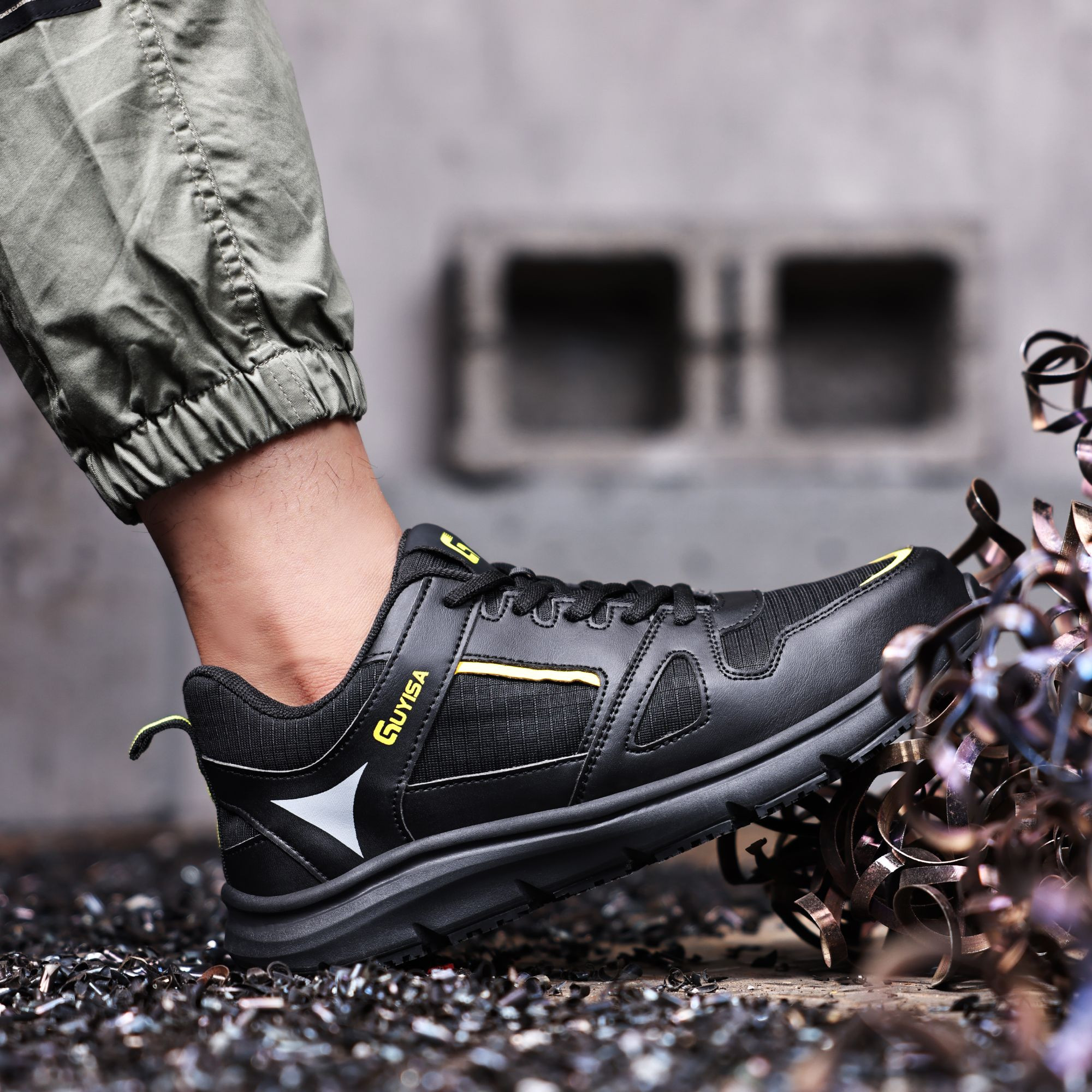 Certified Lightweight Mens Steel Toe SRC Anti-Slip Safety Shoes Work-Approved with Impact Puncture Protection