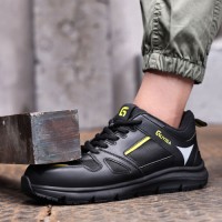 Certified Lightweight Mens Steel Toe SRC Anti-Slip Safety Shoes Work-Approved with Impact Puncture Protection