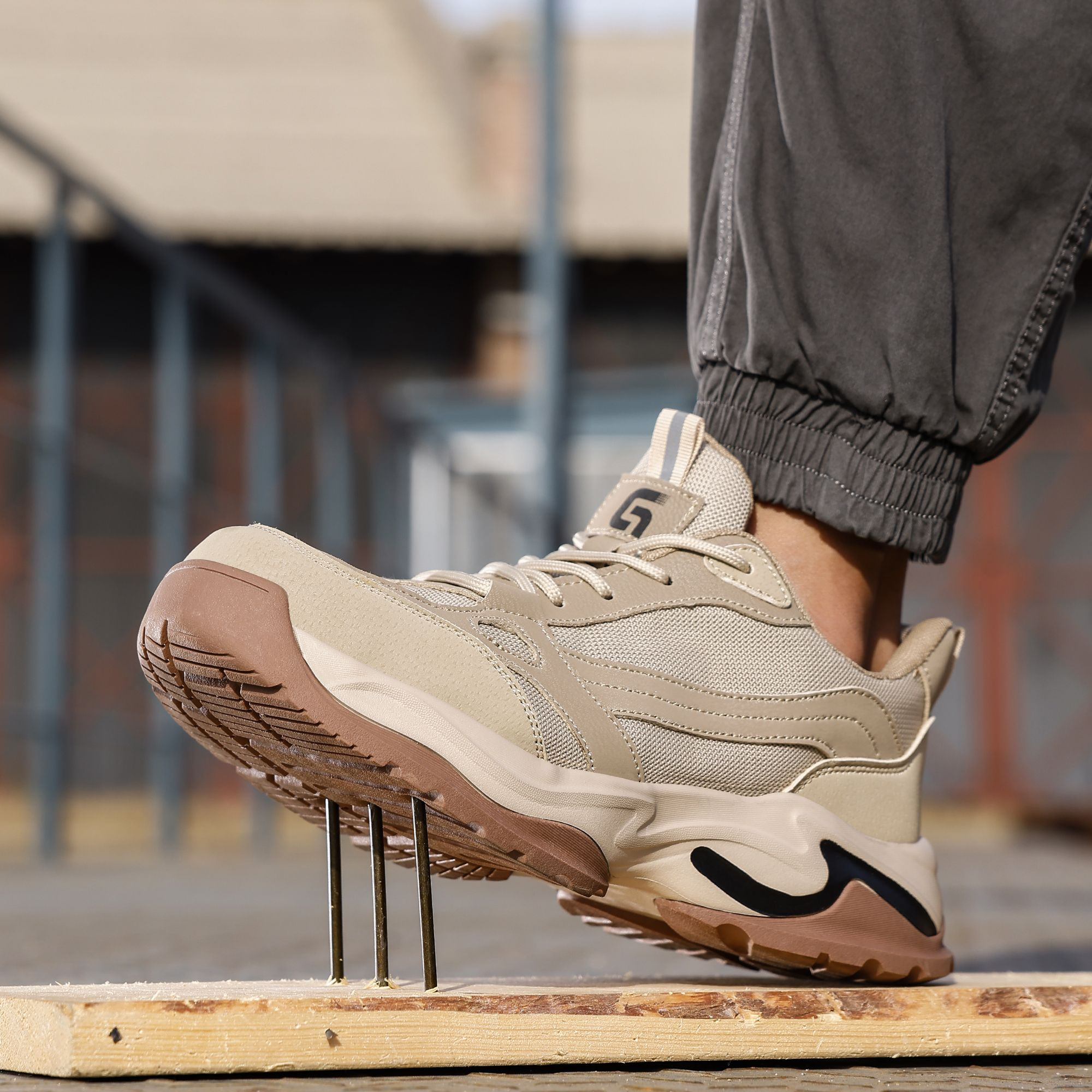 Toe Work Safety Shoes Mesh Upper Anti-smashing Puncture-proof EN ISO 20345 Lightweight Flexible Toe Work Safety Shoes