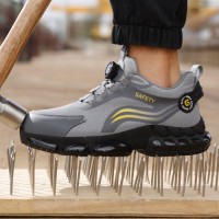 GUYISA Anti-Puncture Sports Shoes Steel Wire Fabric Upper TPU Sole Functional Safety Shoes Plastic Steel Plate New