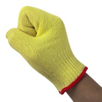 Heat Resistant Aramid Cotton Blended Gloves Double Layer 7G for Industrial High Temperature Use & Welding Safety