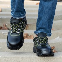 Factory Safety Shoes Cow Split Leather Safety Shoes for Men Steel Toe Shoes Construction Industrial