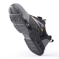 GUYISA Mens Safe Shoes Smart Button Steel Toe Light Weight Safety Shoes
