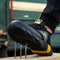 GUYISA Safety Shoes Mens Breathable Work Protective Shoes Steel Toe Anti-Smash Anti-Puncture Safety Footwear