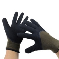 Half Finger Nitrile Sandy Gloves 13G Nylon with 7G Acrylic Terry Liner for Industrial Dexterity & Workshop Safety