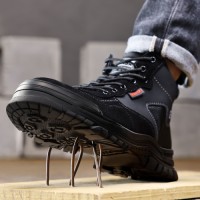GUYISA Antistatic Puncture Proof Steel Toe Work Boots Insulation Anti Smashing Light Weight Safety Shoes for Men