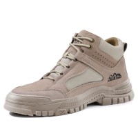 GUYISA New High-top Fashion Safety Shoes Outdoor Steel Toe Hiking Anti-smashing and Puncture-resistant Safety Shoes