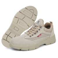 Safety Shoes: Suede Leather and Mesh Upper, Steel Toe, Kevlar Midsole, Rubber Outsole