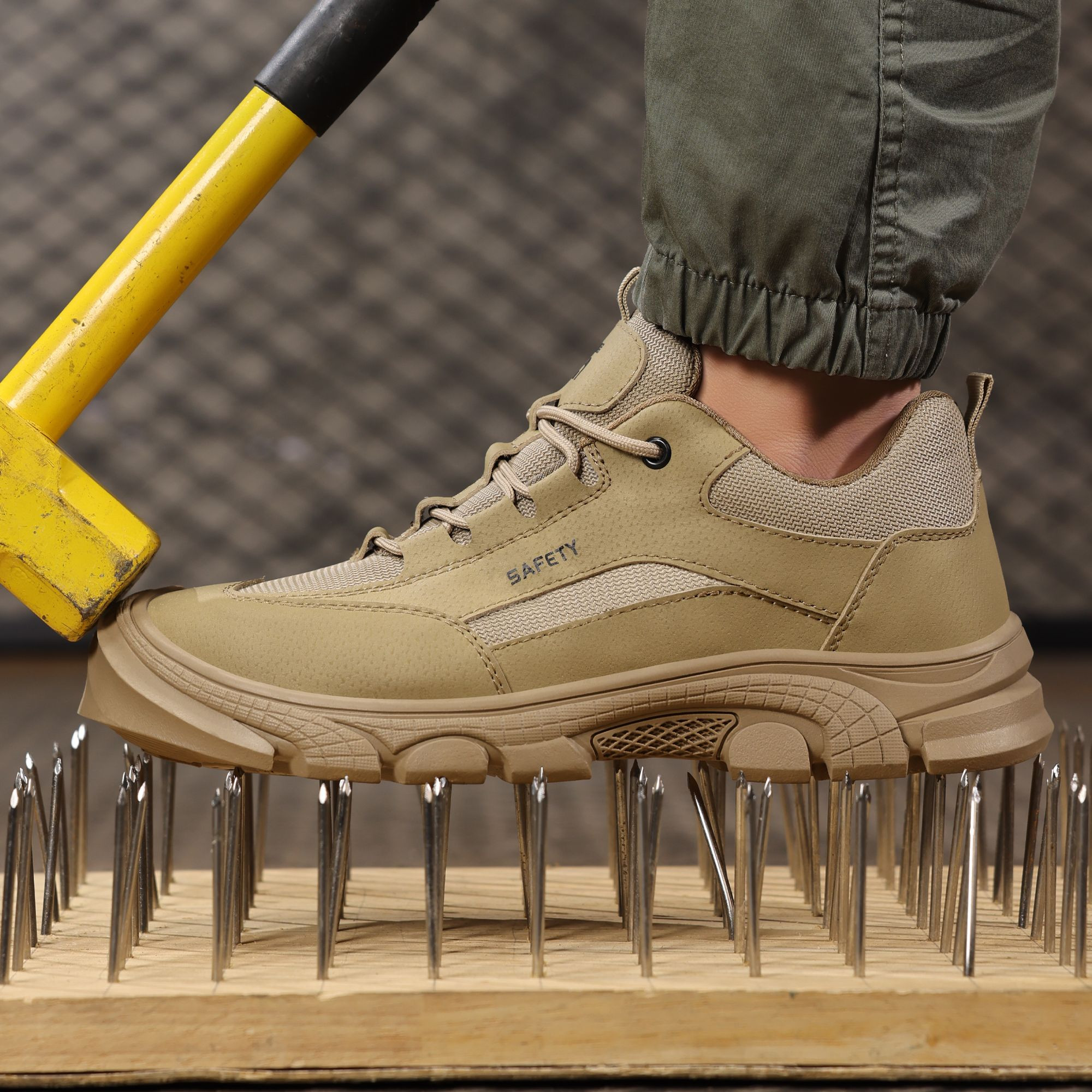 GUYISA Industrial Safety Shoes Smash-proof Puncture-proof Microfiber Upper Safety Shoes