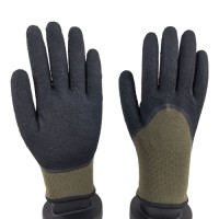 Half Finger Nitrile Sandy Gloves 13G Nylon with 7G Acrylic Terry Liner for Industrial Dexterity & Workshop Safety