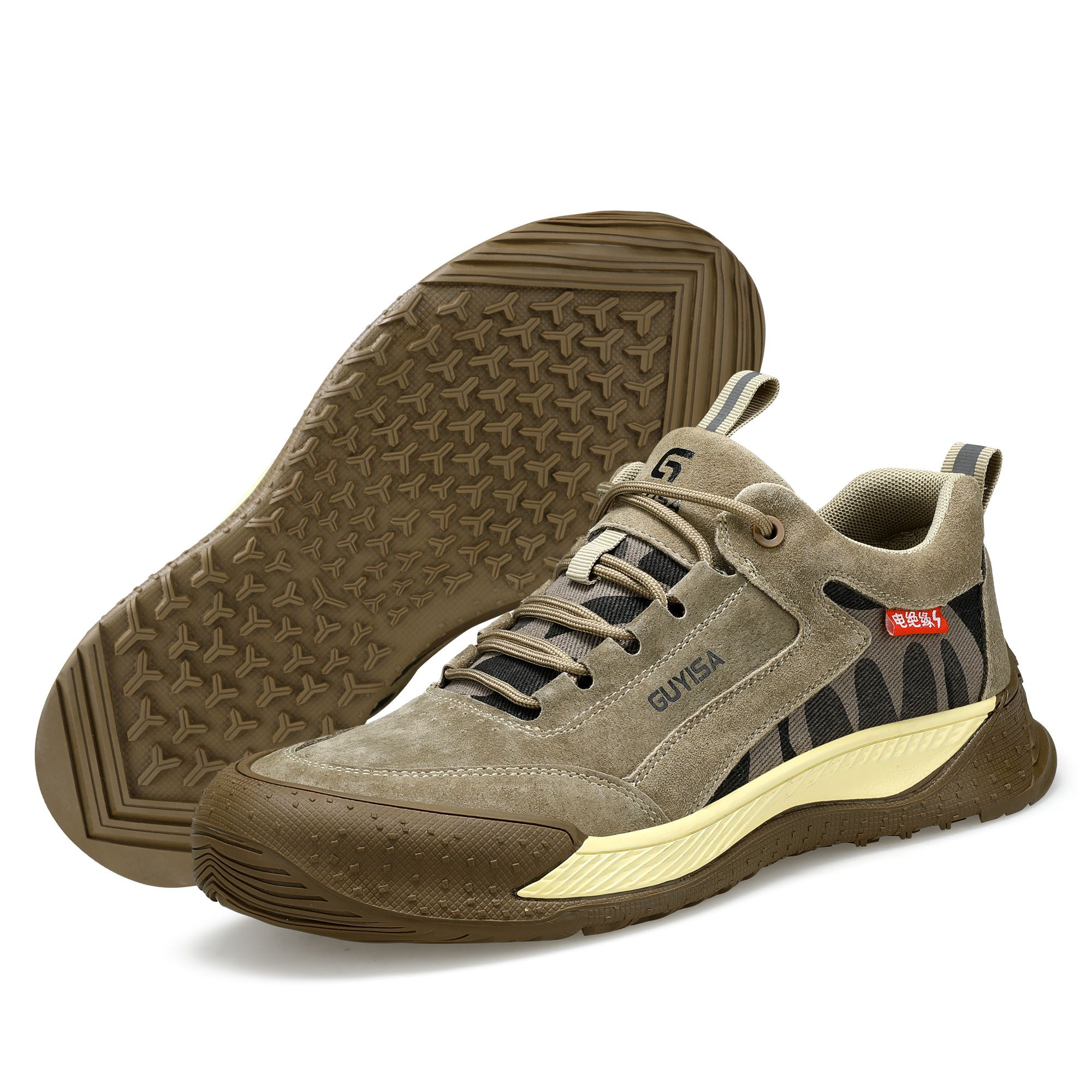 GUYISA 10KV Insulated Safety Shoes Lightweight Breathable Anti Impact Puncture EH Protection Rubber Sole