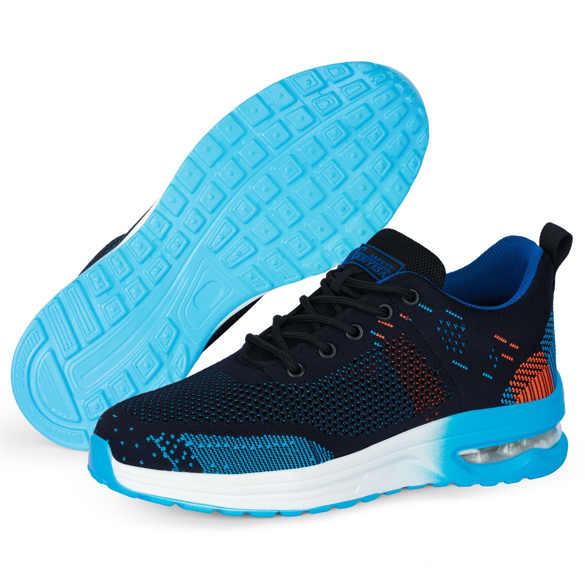 GUYISA Fashionable Highly Breathable and Lightweight Shock Absorbing Flexible Puncture Proof Outdoor Safety Shoes
