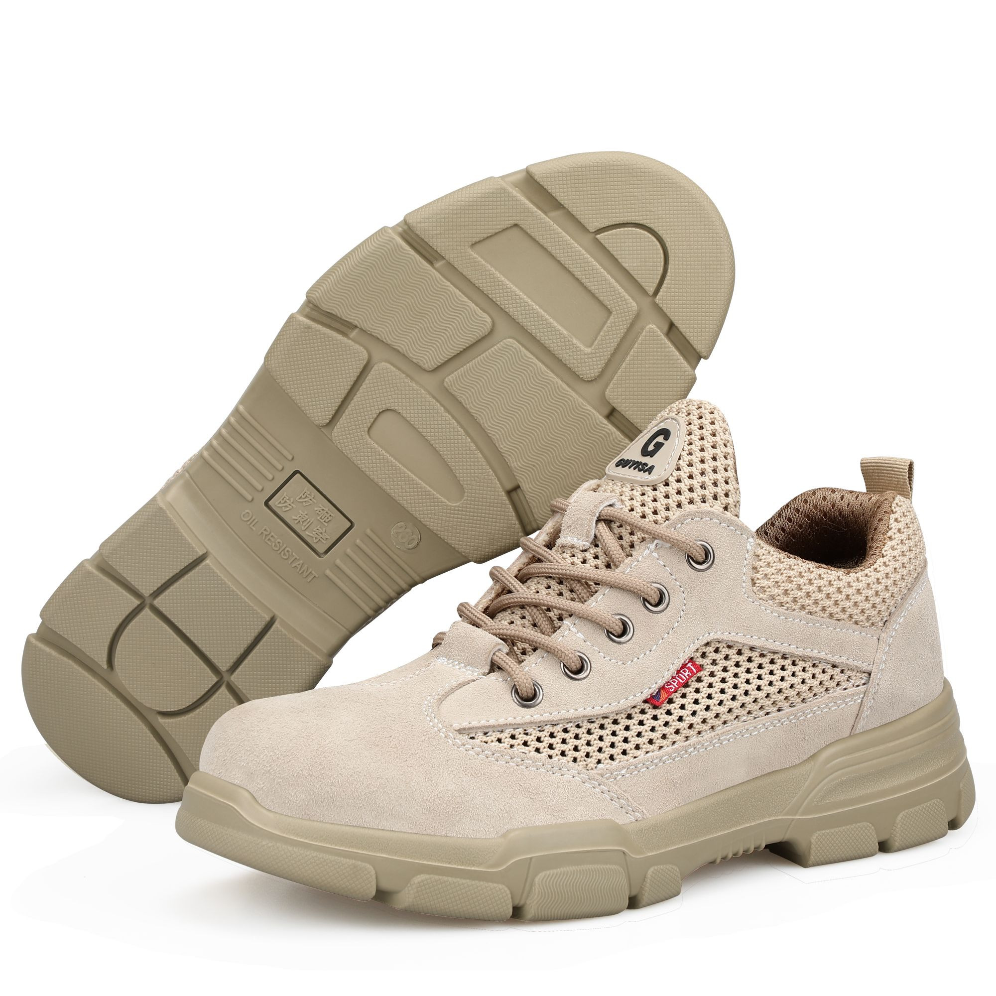 GUYISA Industrial protection Safety Shoes Steel Toe Anti-smashing Summer Breathable Outdoor Work Safety Shoes