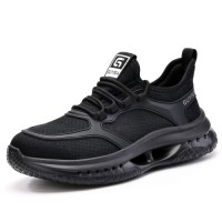 GUYISA Lightweight Breathable Steel Toe Safety Shoes Impact Puncture Proof Logistics Industrial Work