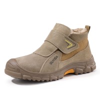 GUYISA Non-Slip and Anti-Ironing Welders Safety Shoes Work Boots for Protective Work Environments