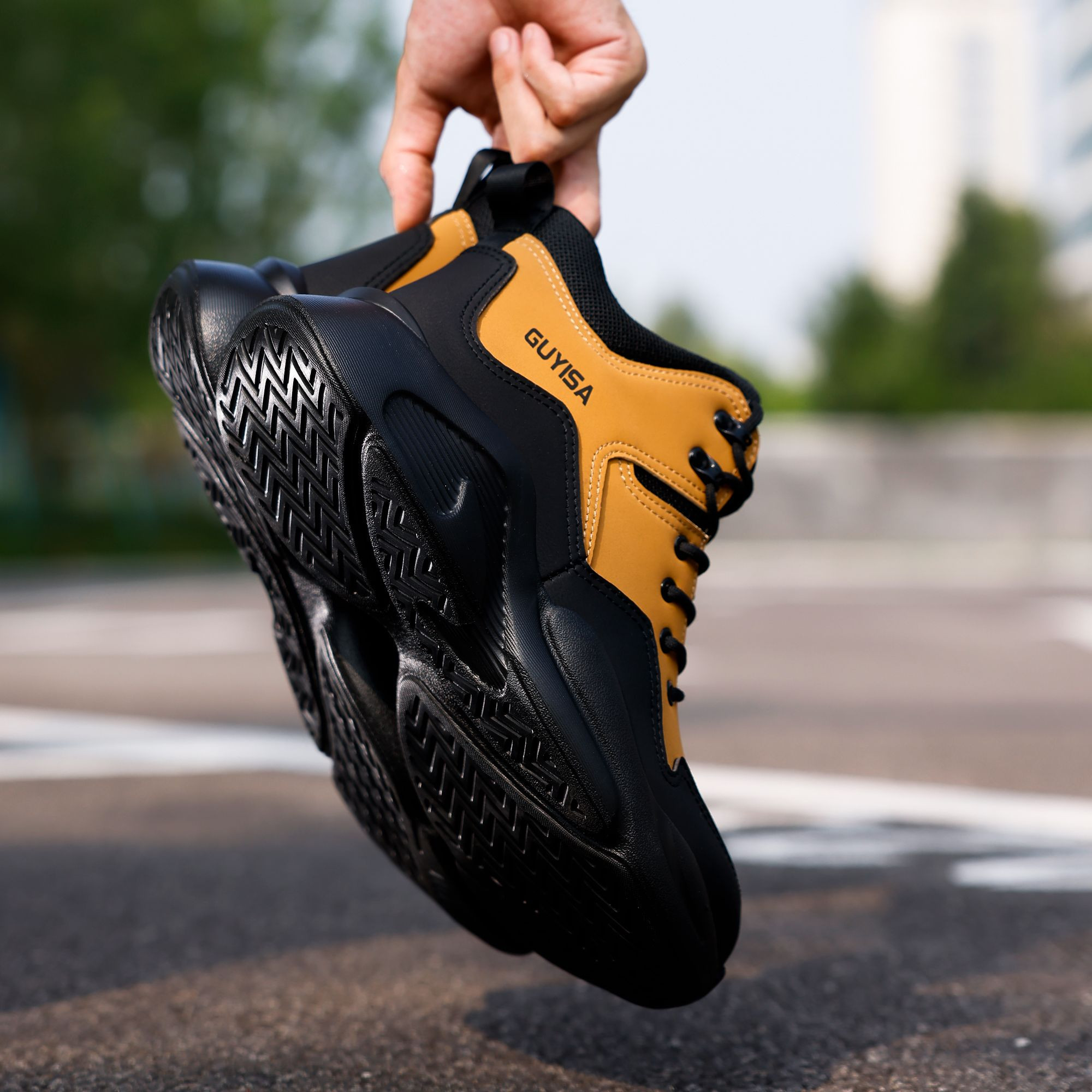 Mens Work Safety Shoes Waterproof Non-Slip Steel Toe Breathable Puncture Resistant for Factory