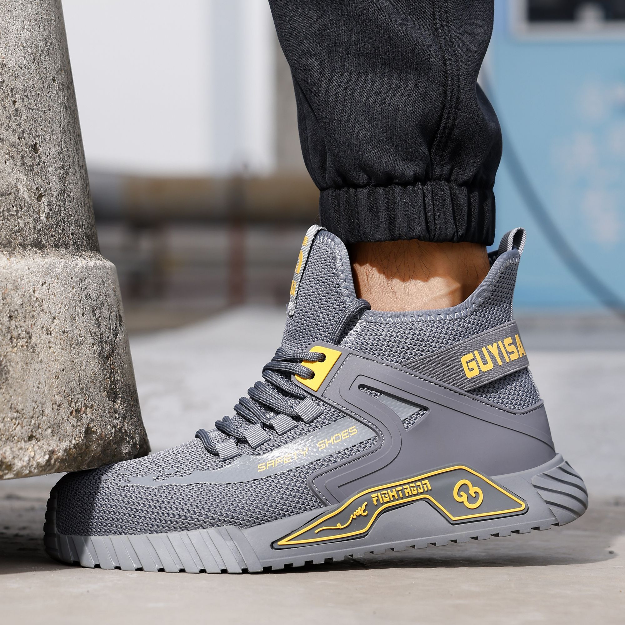 Ultralight Safety Shoes - Breathable Composite Toe Athletic Work Shoes for Construction & Outdoor Sports