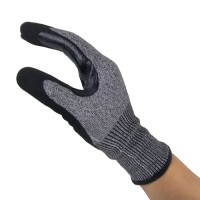 Cut Resistant Sandy Nitrile Gloves 15G with Reinforced Fourchettes & Voyager Palm for Metal Handling & Workshop Safety