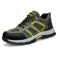 Guyisa Hot Selling Mens Anti Smashing & Puncture Proof Safety Shoes - Breathable Steel Toe Work Boots for Industrial