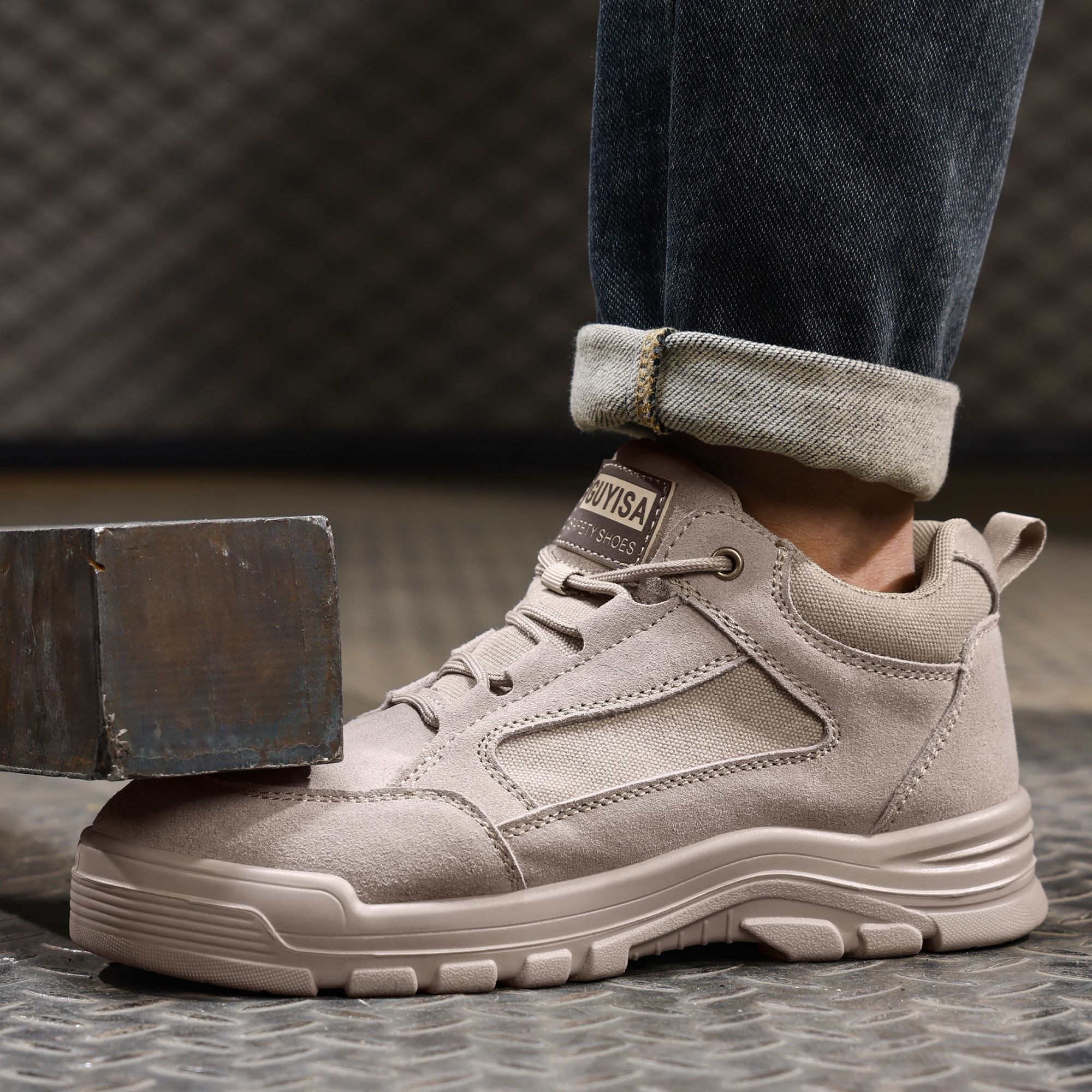 For GUYISA Customizable Winter Workwear Safety Shoes Modern Style Anti-Puncture Sports Series Wear-Resistant Rubber for
