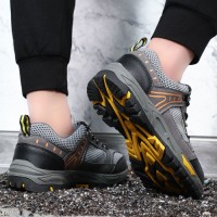 GUYISA Mens High Work Boots Industrial Lightweight Steel Toe Waterproof Leather Safety Shoes