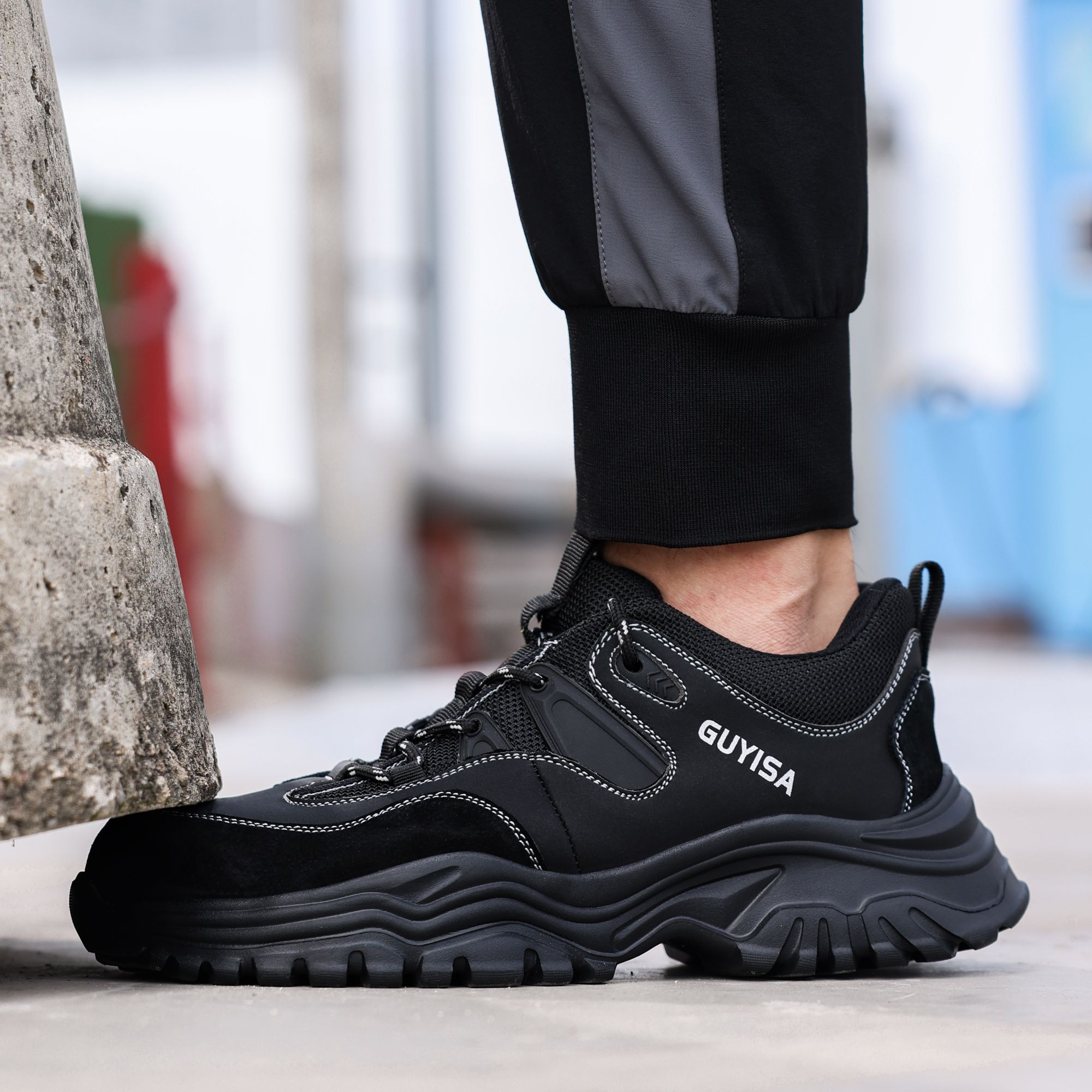 GUYISA Top-Rated 10KV Insulated Safety Shoes - Lightweight Breathable Mesh for Mens Industrial Work