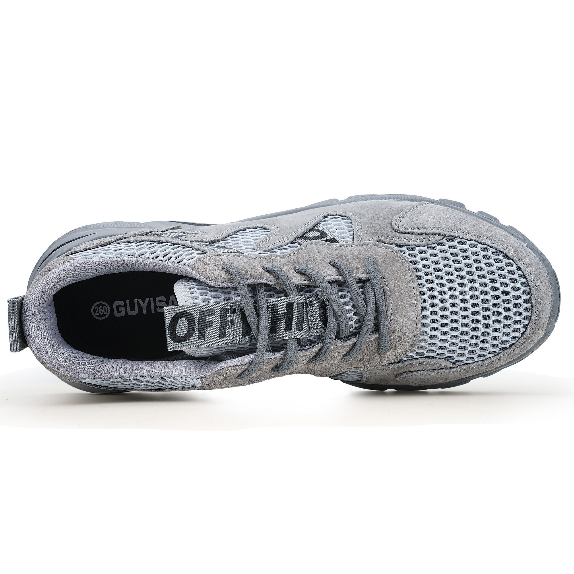 GUYISA Industrial Leather Safety Shoes Anti Puncture Impact Resistant Comfortable