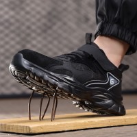 GUYISA Casual Hiking Safety Shoes Lightweight Rubber and Plastic Outsole Safety Shoes