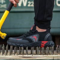 GUYISA Quality Work Shoes and Boots Anti-slip Resistant Hiking Steel Toe Safety Shoes