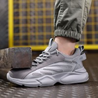 GUYISA Athletic Leather Safety Shoes Anti Puncture Lightweight Steel Toe for Logistics Light Construction