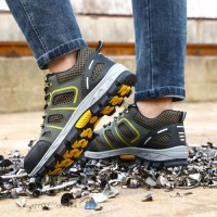 Guyisa Hot Selling Mens Anti Smashing & Puncture Proof Safety Shoes - Breathable Steel Toe Work Boots for Industrial