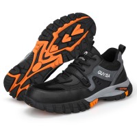 GUYISA Mens Anti-Puncture Impact-Resistant Steel Toe Shoes for Industry Construction New Arrival Foot Protection Safety