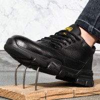 10KV Electrical Hazard Steel Toe Safety Work Boots - Anti-Puncture Leather for Mens Industrial