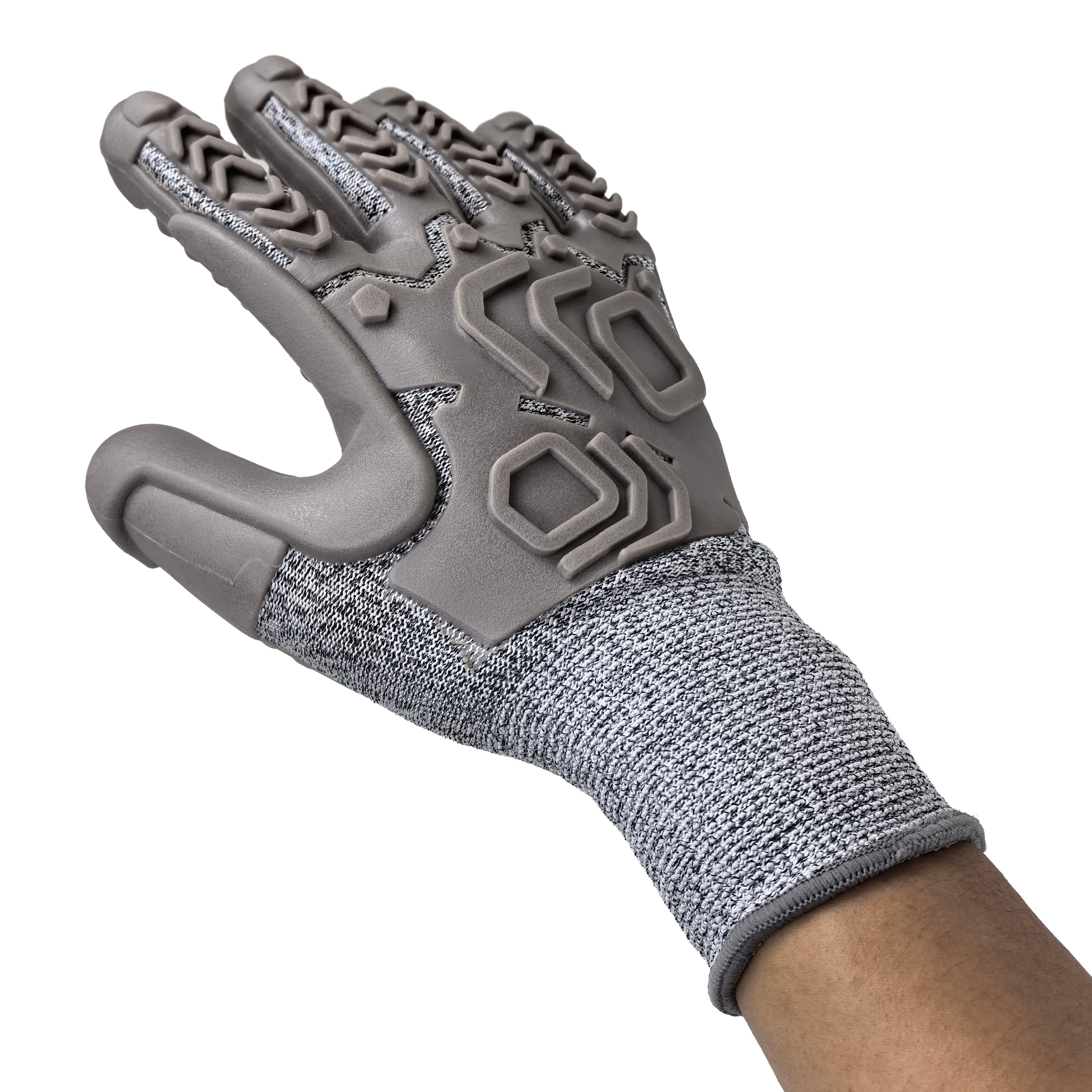 Cut Resistant & Anti-Impact HPPE TPE Molded Gloves 13G for Heavy Duty Workshop Safety