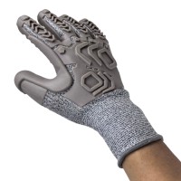 Cut Resistant & Anti-Impact HPPE TPE Molded Gloves 13G for Heavy Duty Workshop Safety
